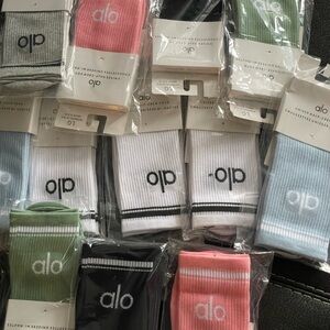 ALO Yoga Men's Athletic Socks - Black, White, Pink, Green